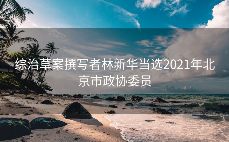 综治草案撰写者林新华当选2021年北京市政协委员